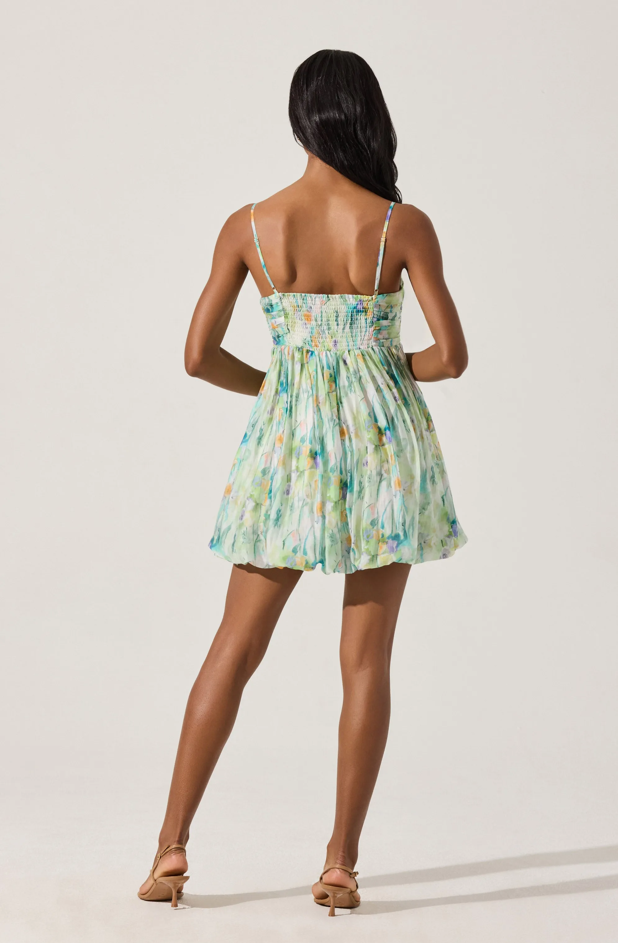 Trendy 2025 Bubble Floral Mini Dress  Ends Soon!