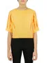 Trendy 2025 Cropped Tie Back Blouse  Ends Soon!