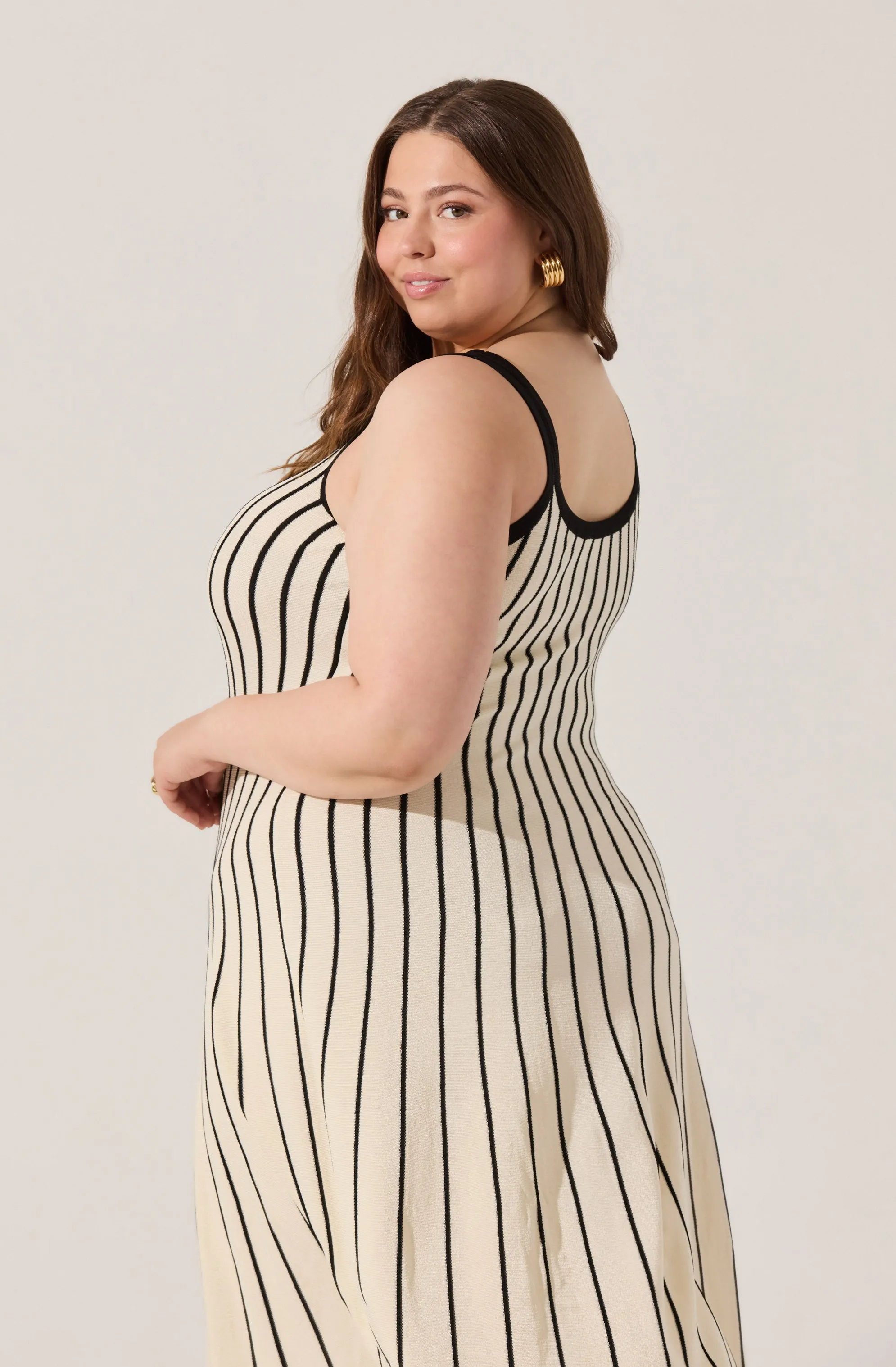 Trendy 2025 Irecia Stripe Sweater Midi Dress  Last Chance!