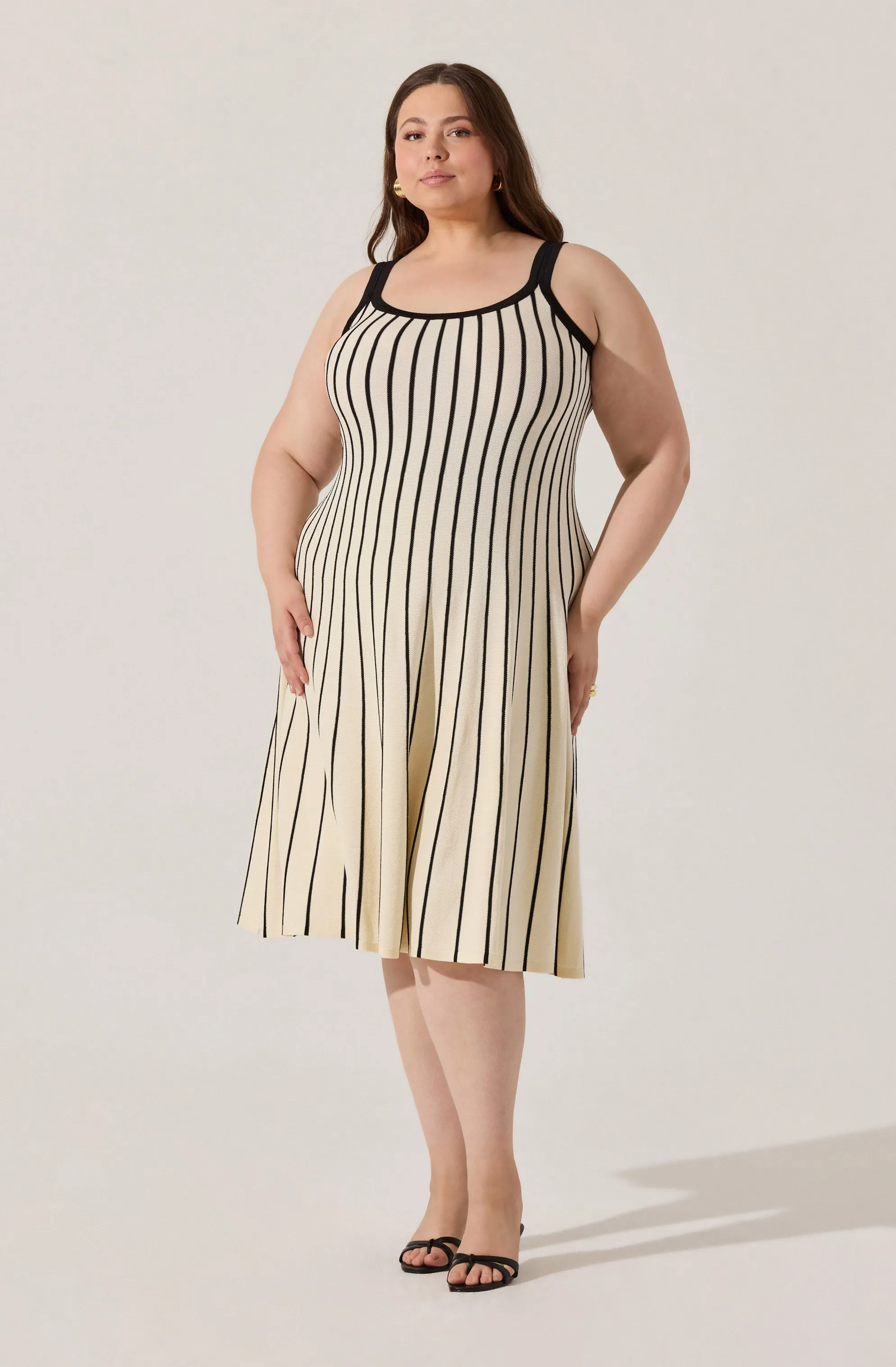 Trendy 2025 Irecia Stripe Sweater Midi Dress  Last Chance!
