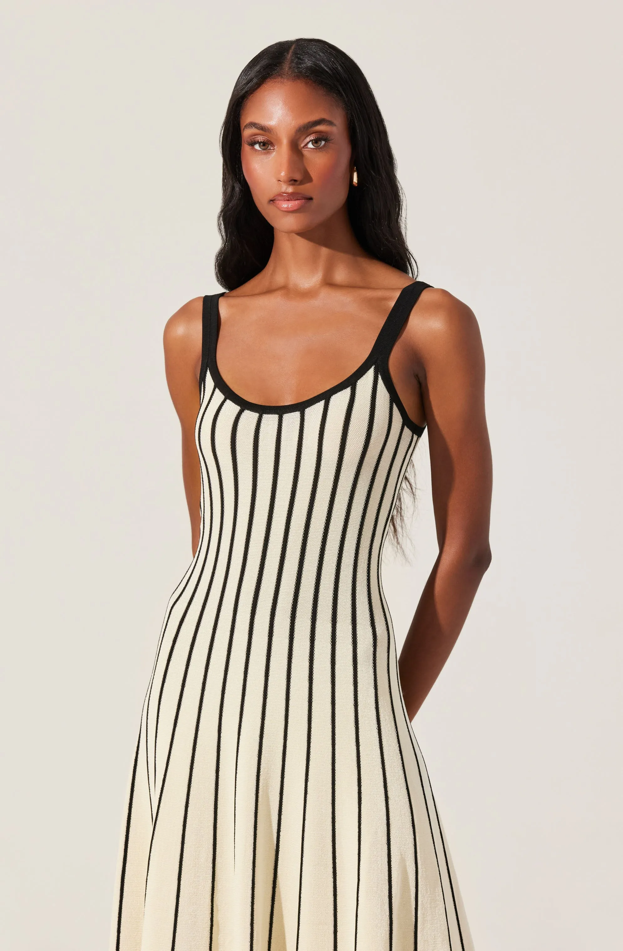 Trendy 2025 Irecia Stripe Sweater Midi Dress  Last Chance!