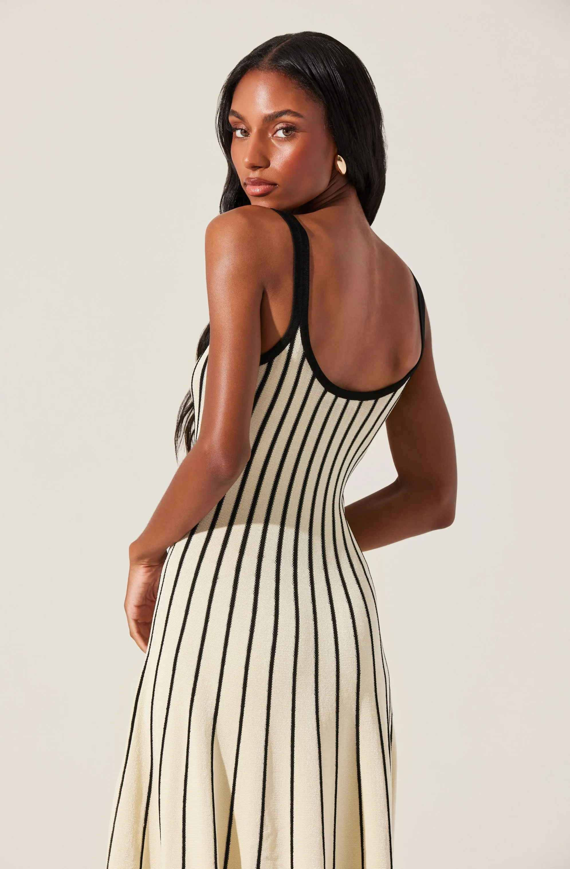 Trendy 2025 Irecia Stripe Sweater Midi Dress  Last Chance!