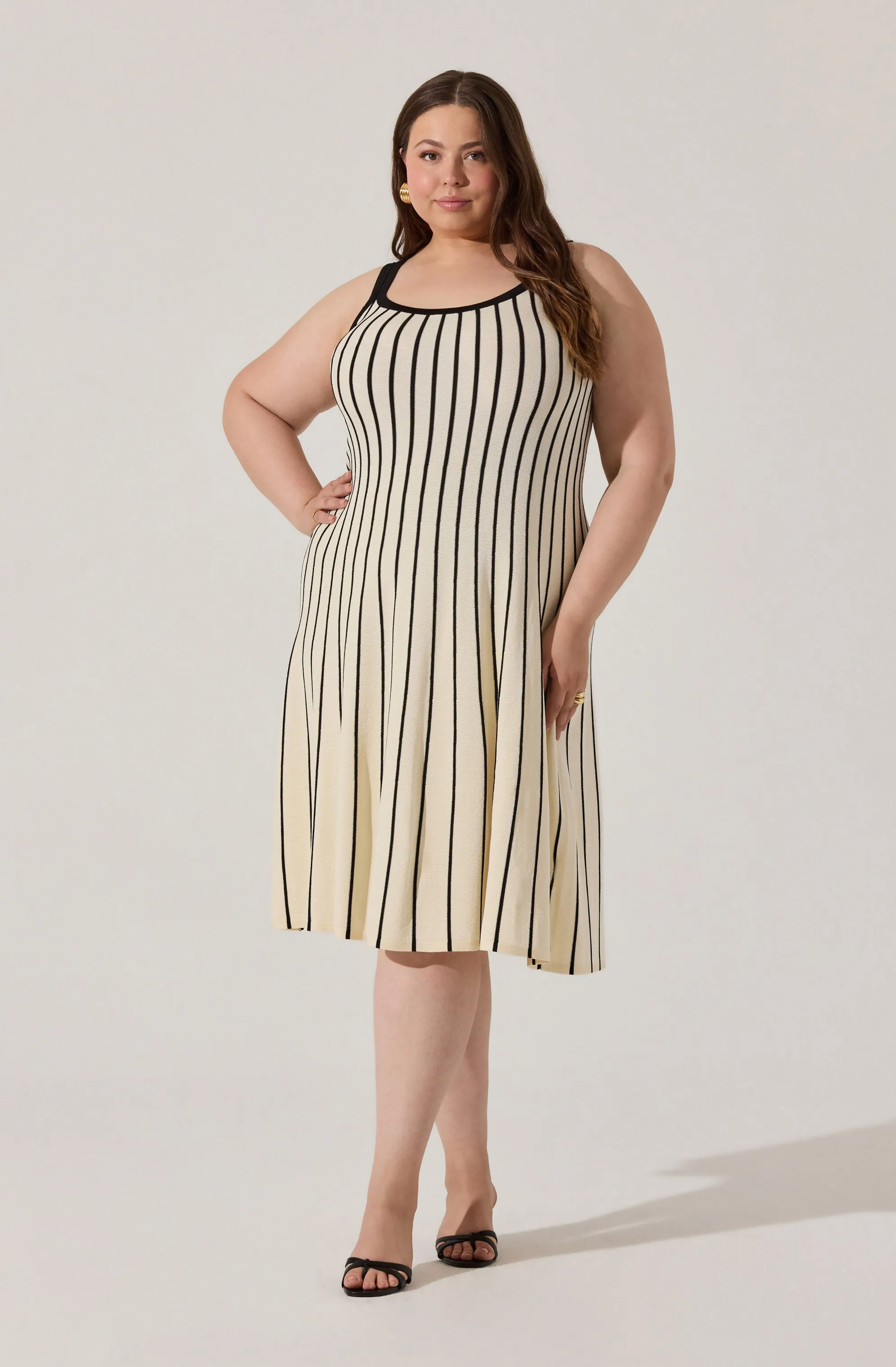 Trendy 2025 Irecia Stripe Sweater Midi Dress  Last Chance!