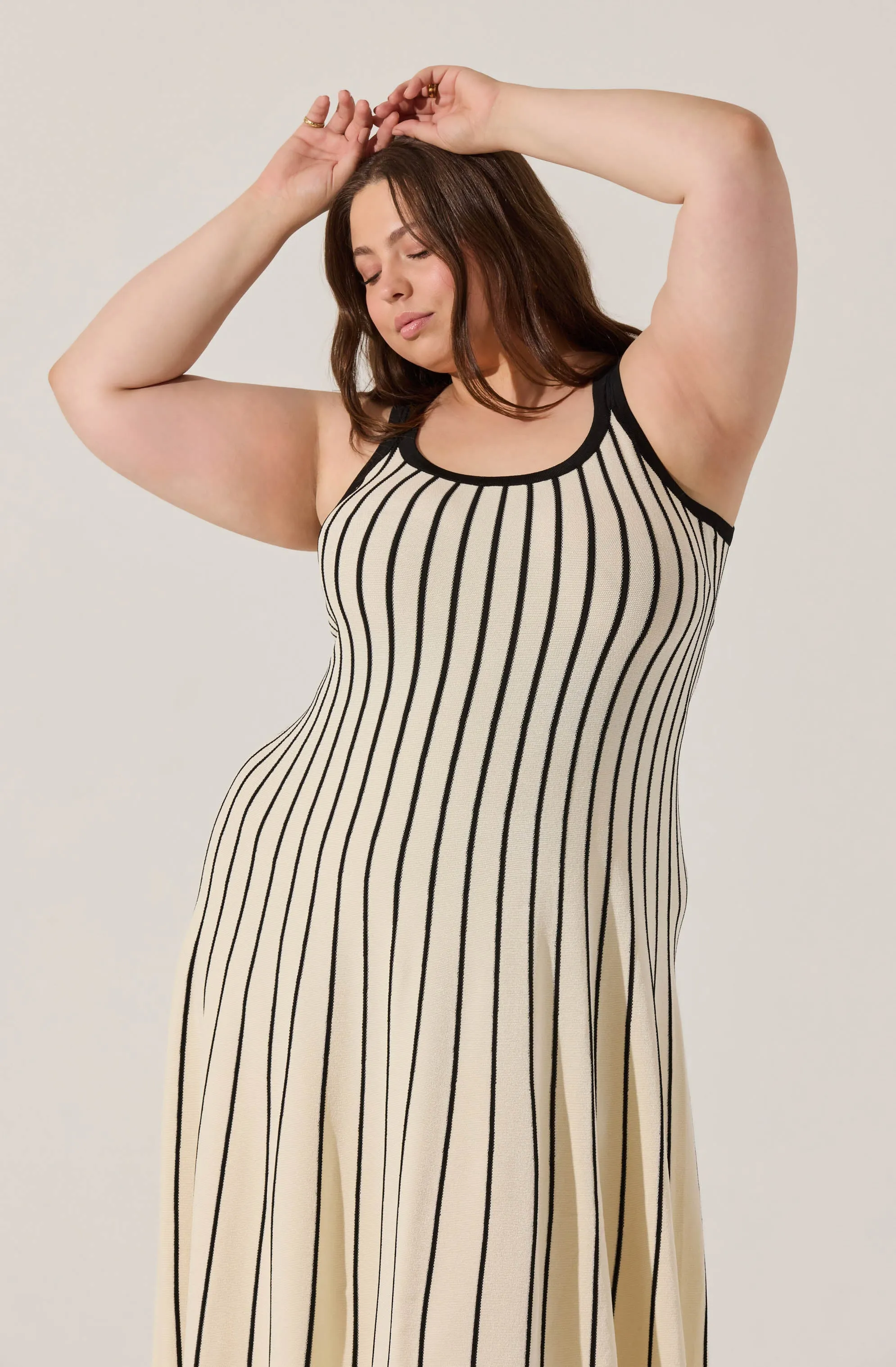 Trendy 2025 Irecia Stripe Sweater Midi Dress  Last Chance!
