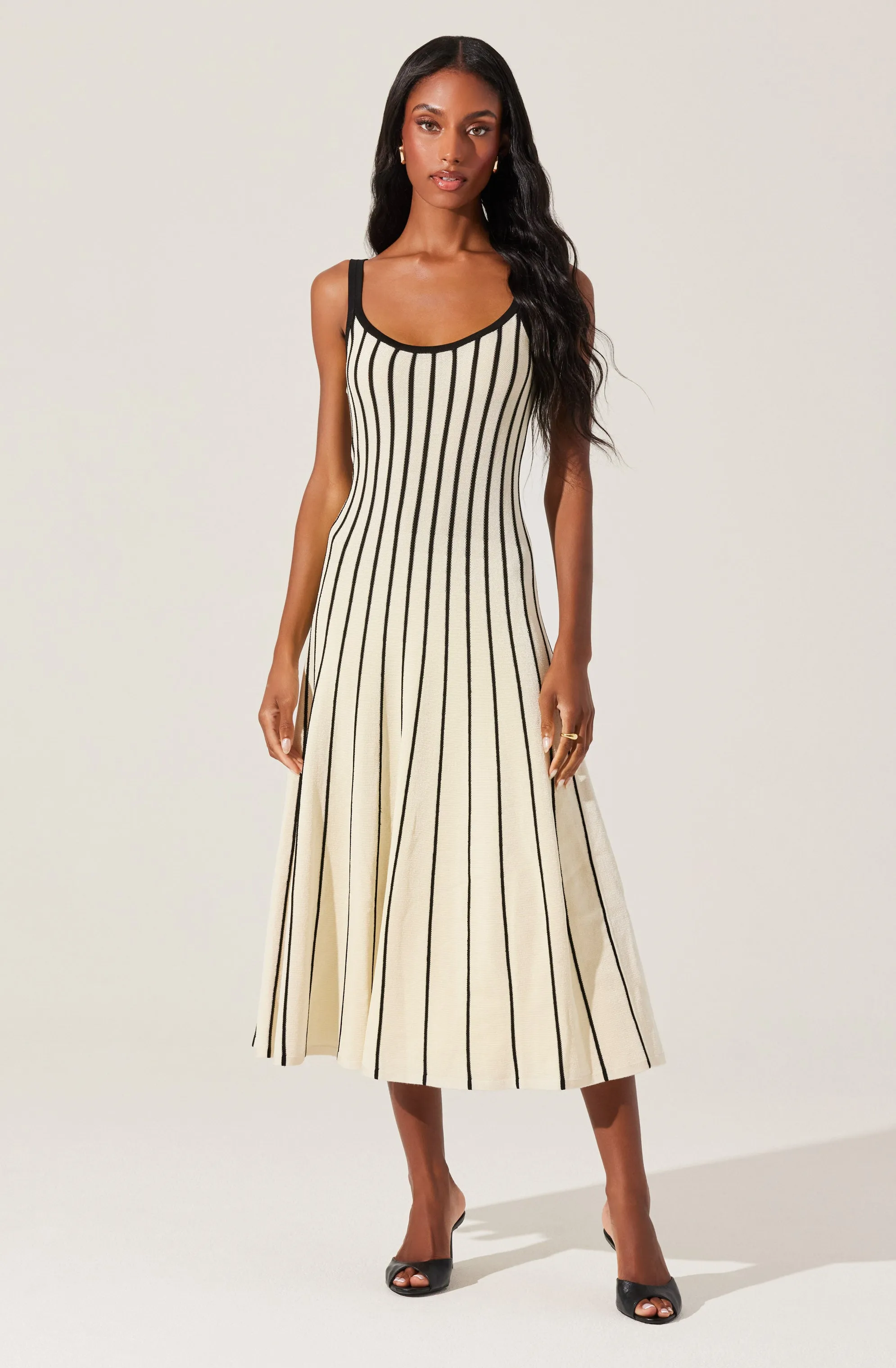 Trendy 2025 Irecia Stripe Sweater Midi Dress  Last Chance!