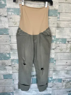 Trendy 2025 Motherhood Maternity denim capri  Almost Gone!