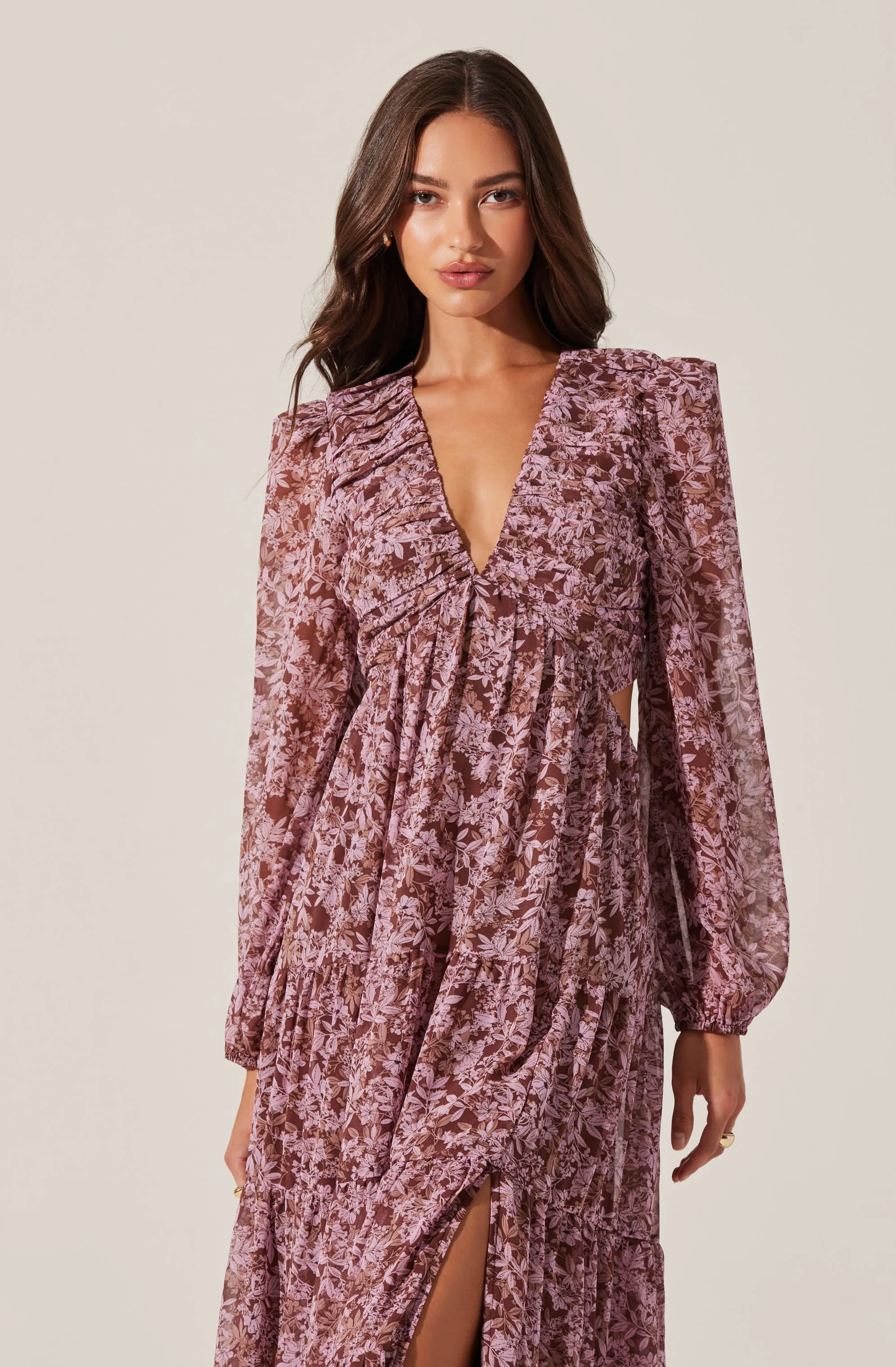 Trendy 2025 V-Neck Cutout Midi Dress  Going Fast!