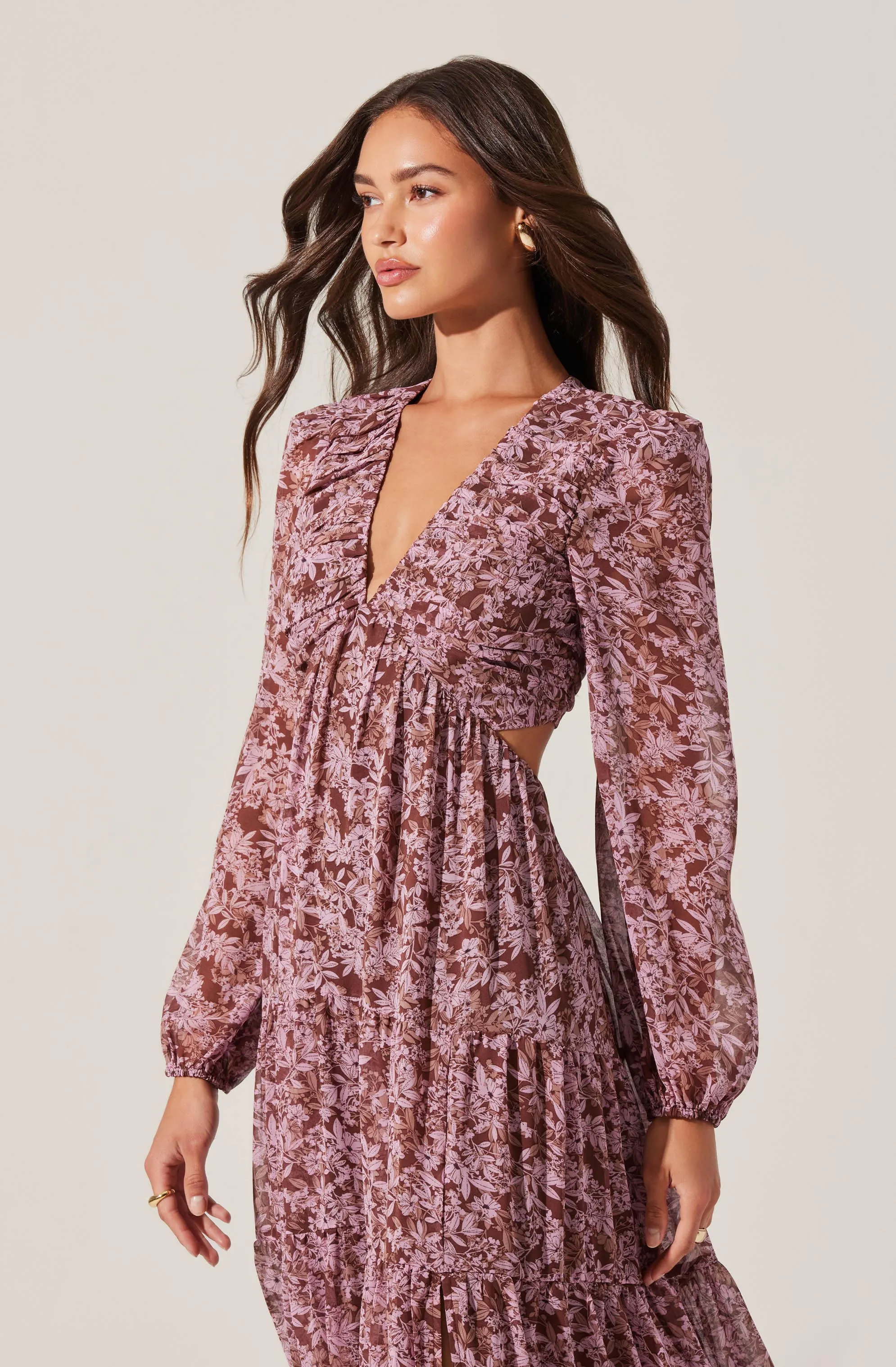Trendy 2025 V-Neck Cutout Midi Dress  Going Fast!