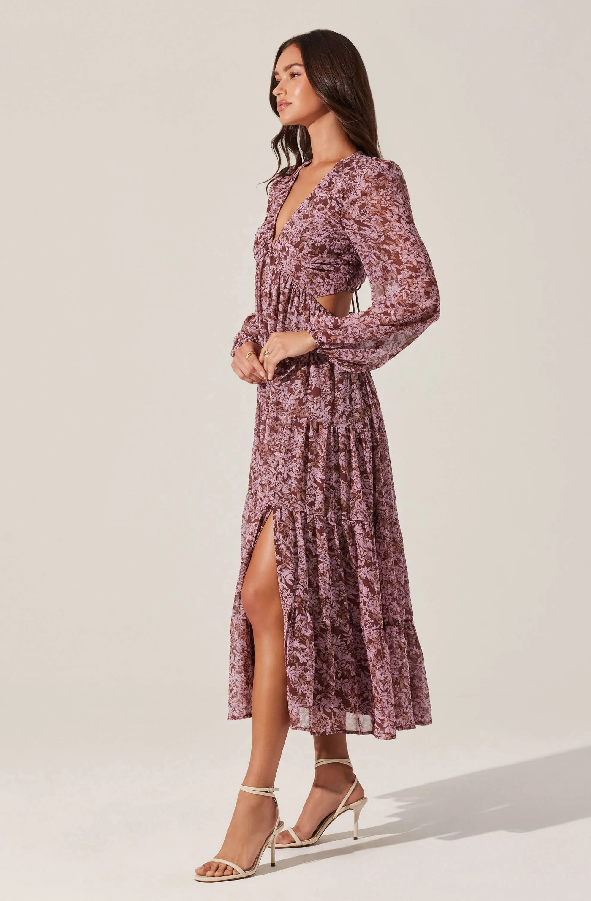 Trendy 2025 V-Neck Cutout Midi Dress  Going Fast!