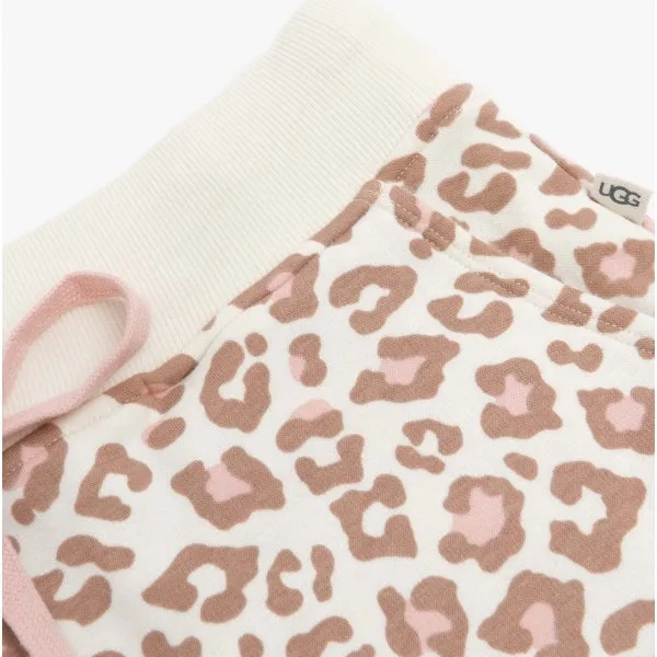 UGG KANTNER Womens Cotton Bottoms Vintage White Leopard