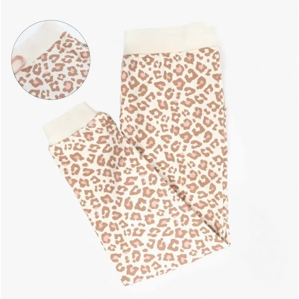 UGG KANTNER Womens Cotton Bottoms Vintage White Leopard