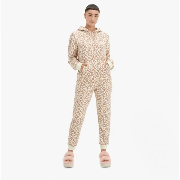 UGG KANTNER Womens Cotton Bottoms Vintage White Leopard