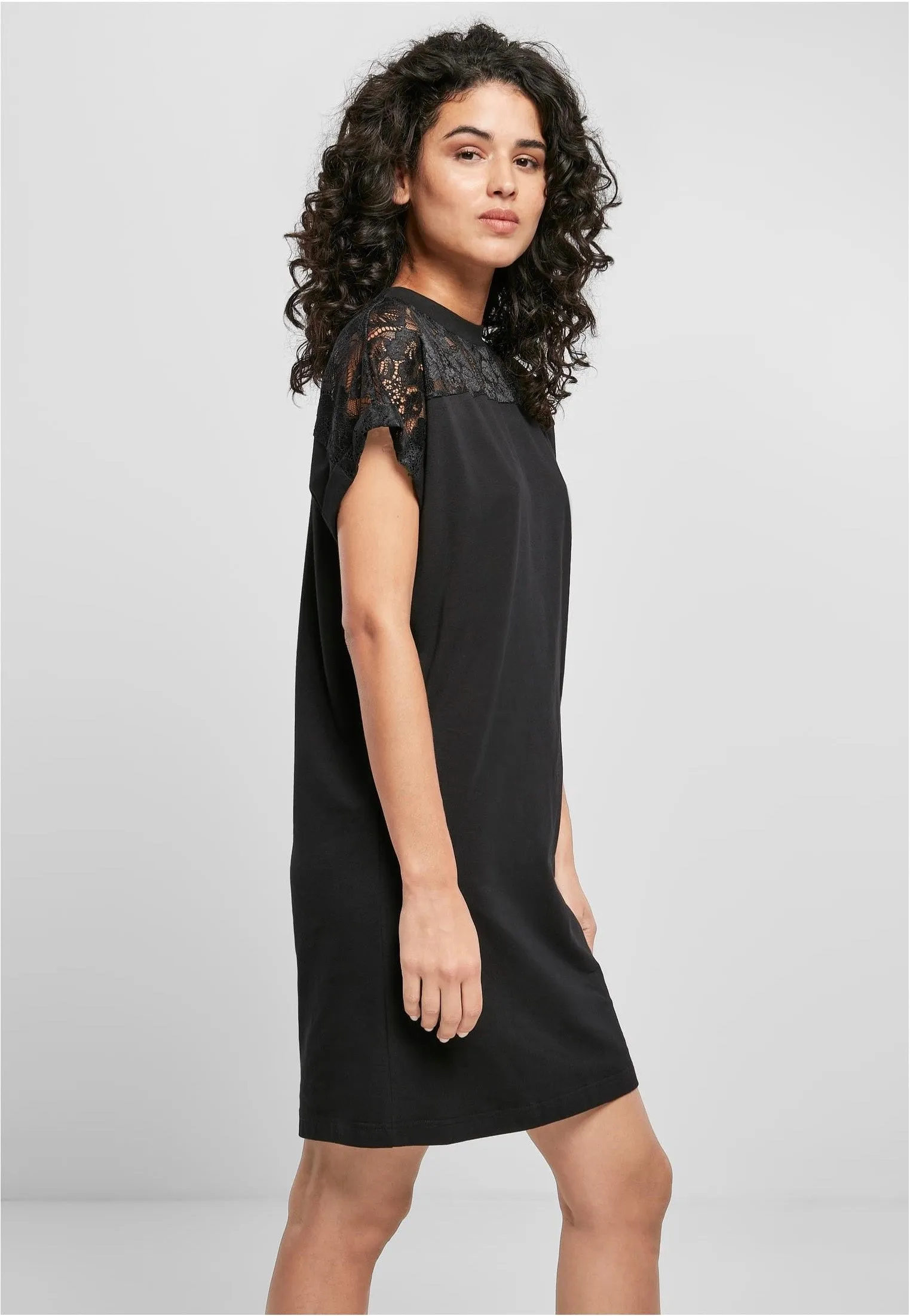Urban Classics - Ladies Lace Tee Black - Dress