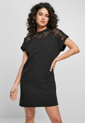 Urban Classics - Ladies Lace Tee Black - Dress