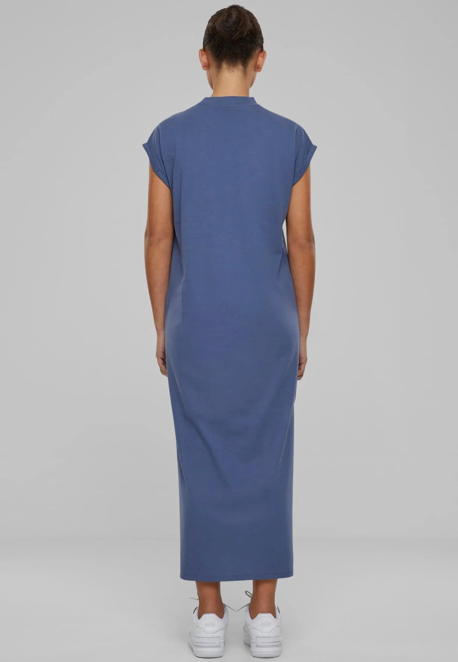 Urban Classics - Ladies Long Extended Shoulder Vintageblue - Dress