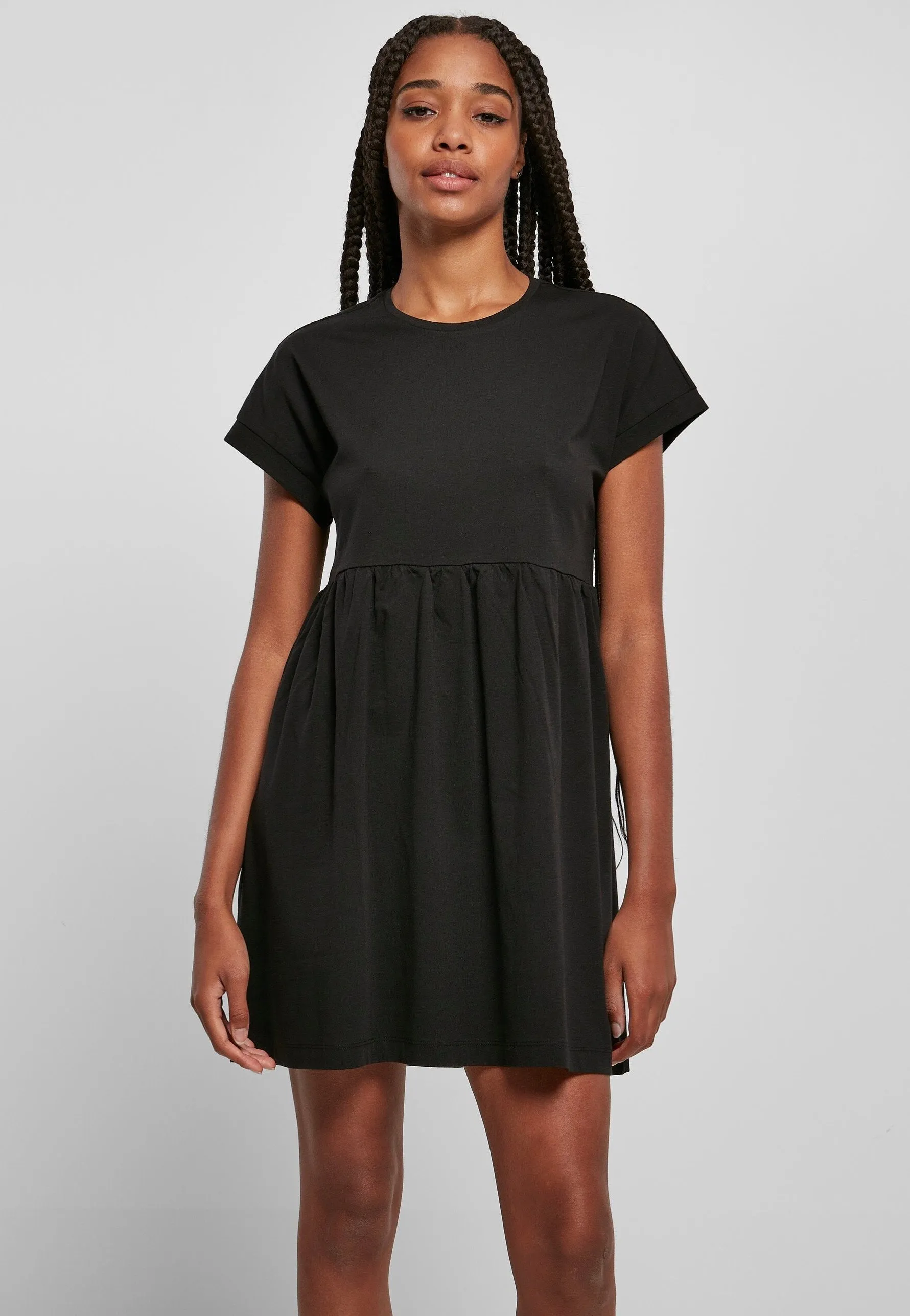 Urban Classics - Ladies Organic Empire Valance Tee Black - Dress