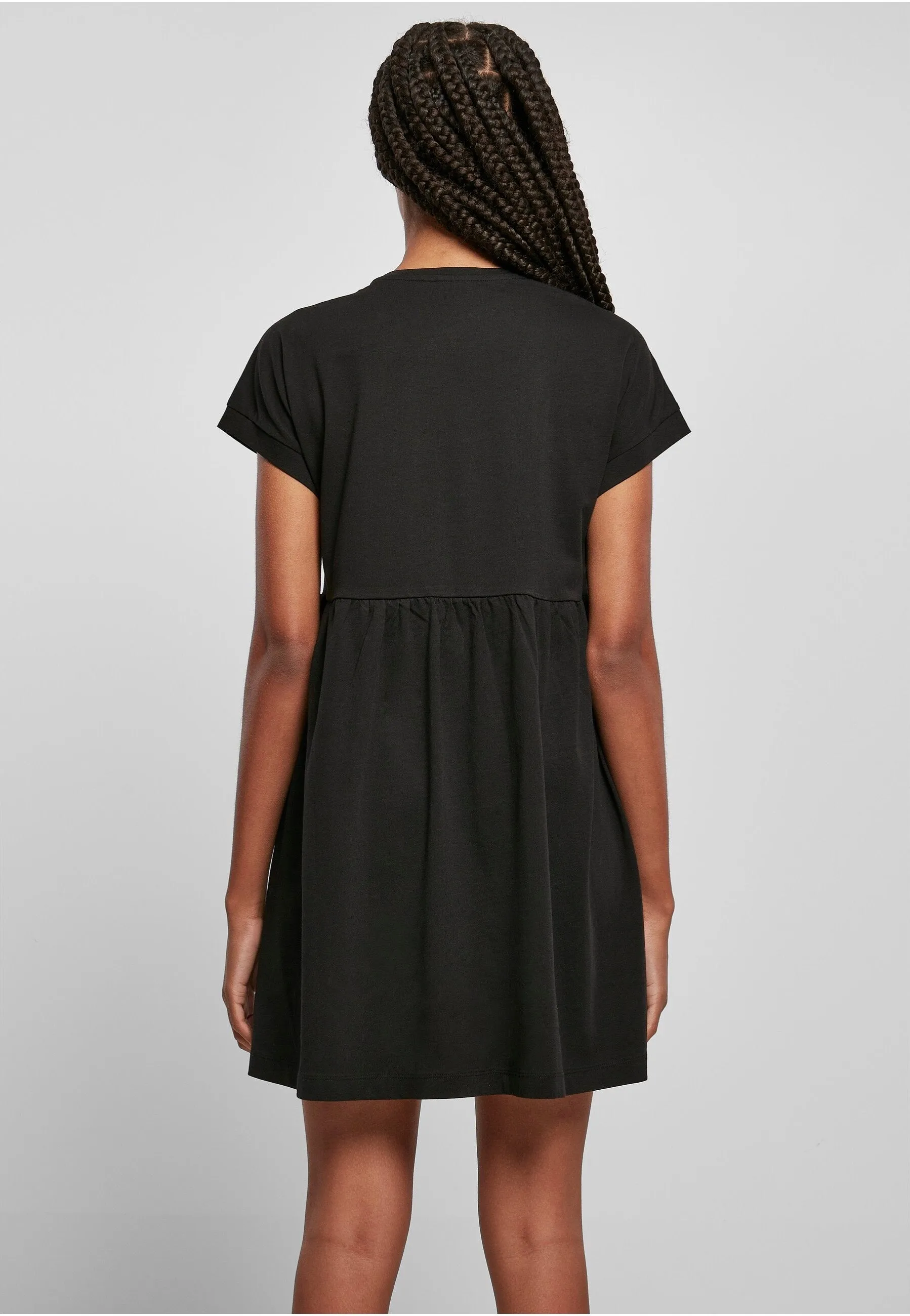 Urban Classics - Ladies Organic Empire Valance Tee Black - Dress