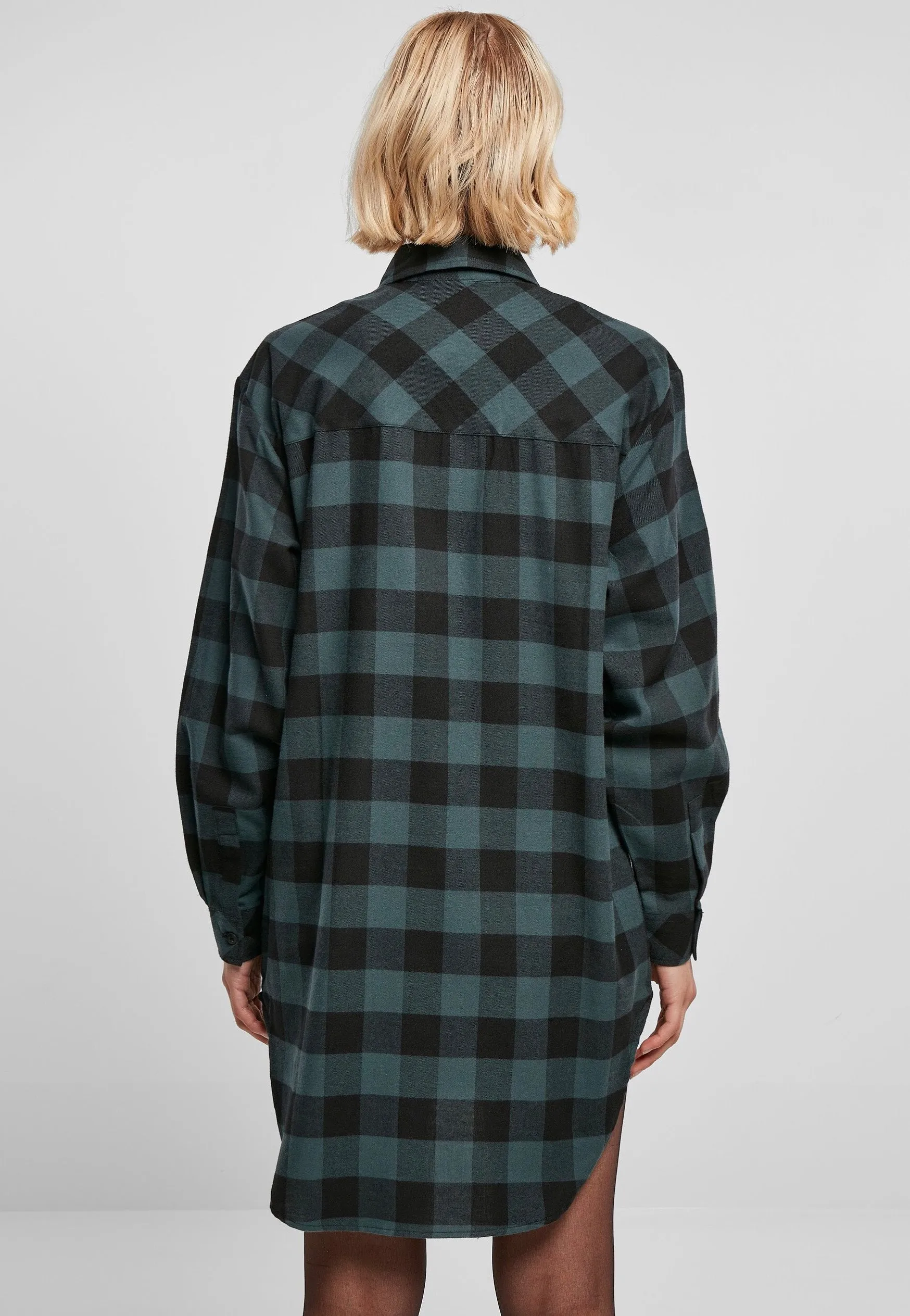 Urban Classics - Ladies Oversized Check Flannel Jasper/Black - Dress