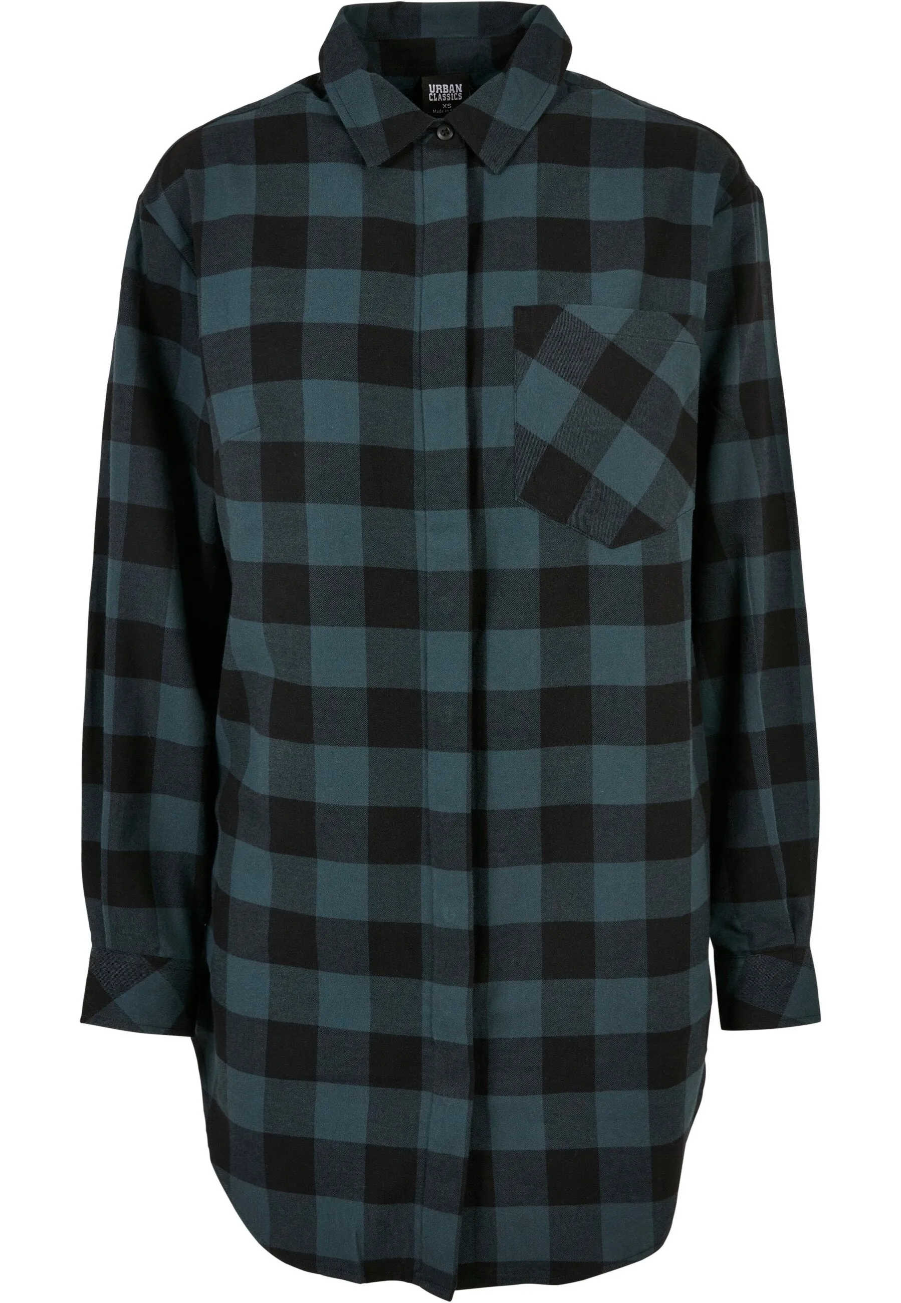 Urban Classics - Ladies Oversized Check Flannel Jasper/Black - Dress