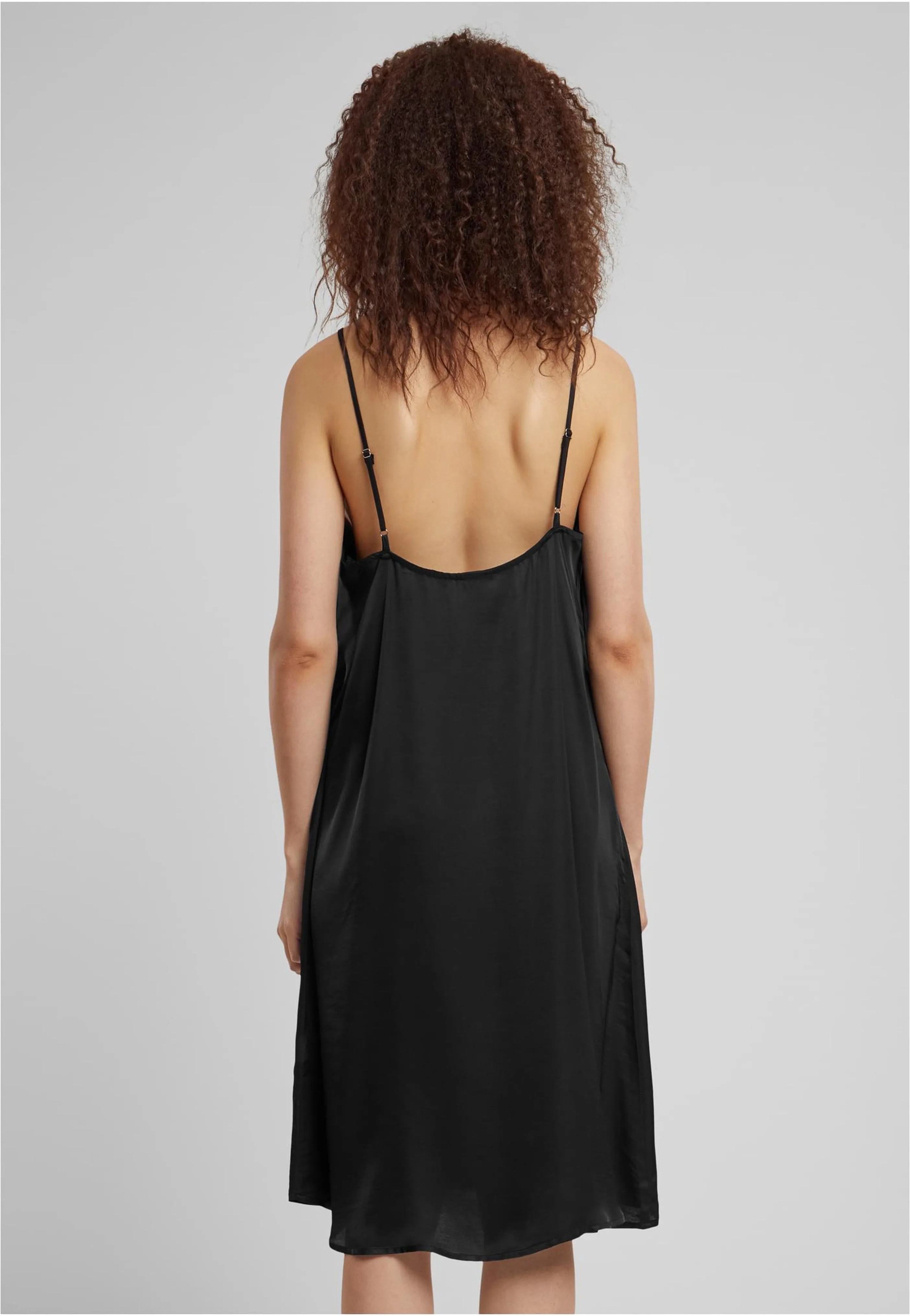 Urban Classics - Ladies Viscose Satin Slip Black - Dress