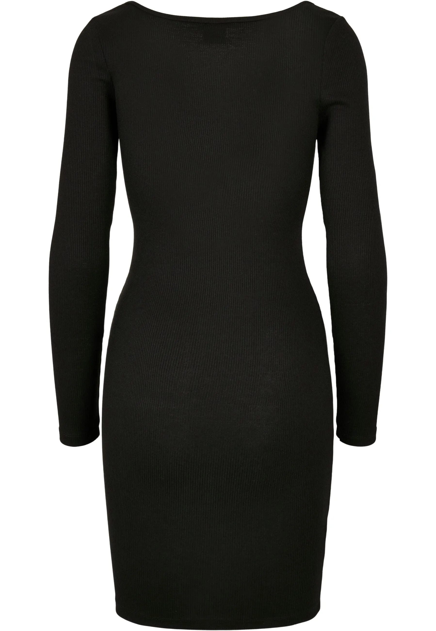 Urban Classics - Rib Squared Neckline Black - Dress