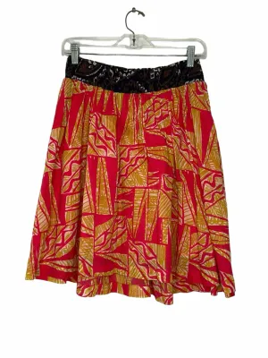 Vanessa Virginia Size 4 Pink Print Skirt- Ladies