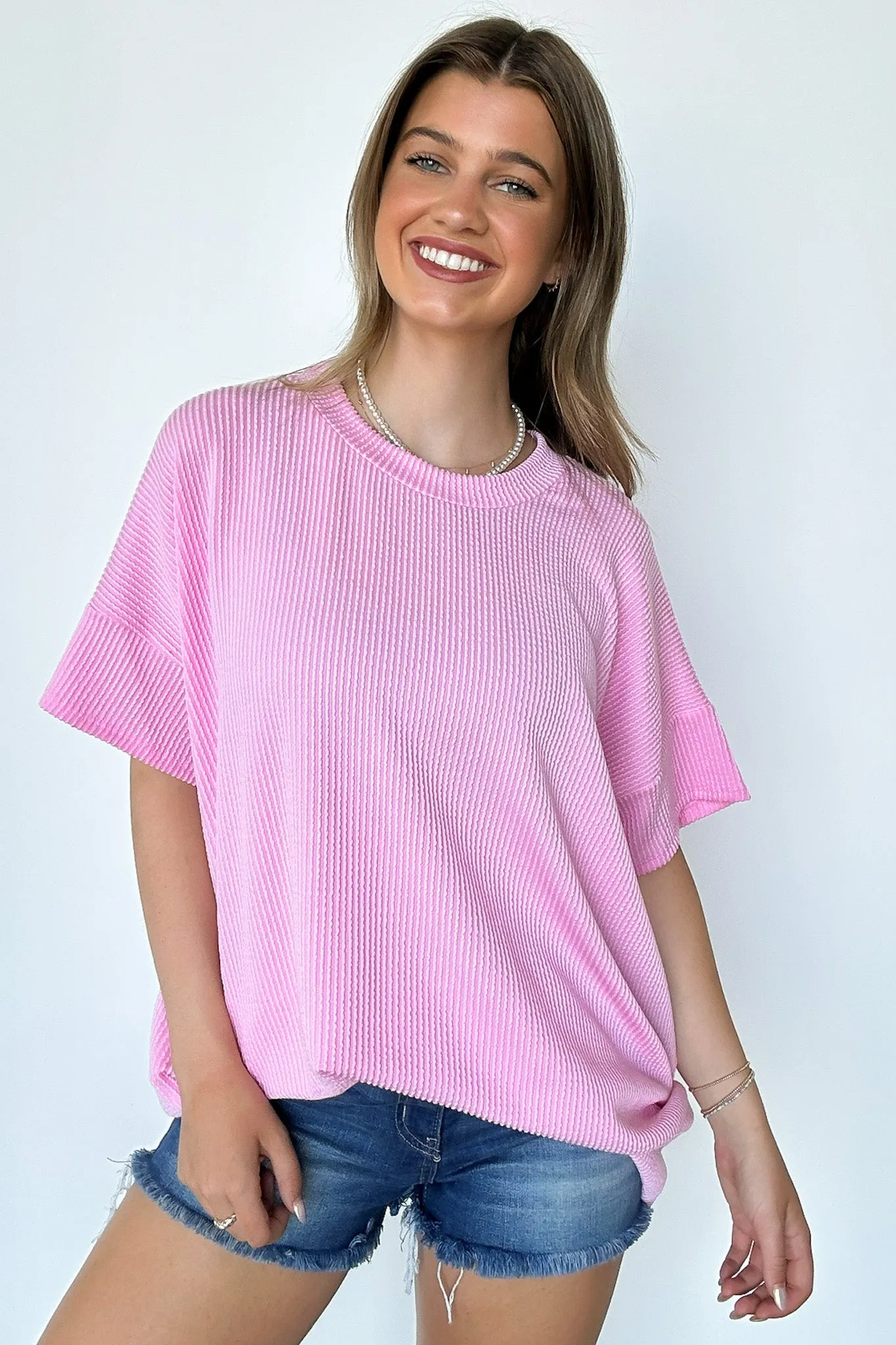 Weekend Getaway Rib Knit Oversized Top - BACK IN STOCK