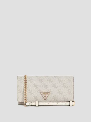 White Noelle Crossbody Organiser Bag Guess