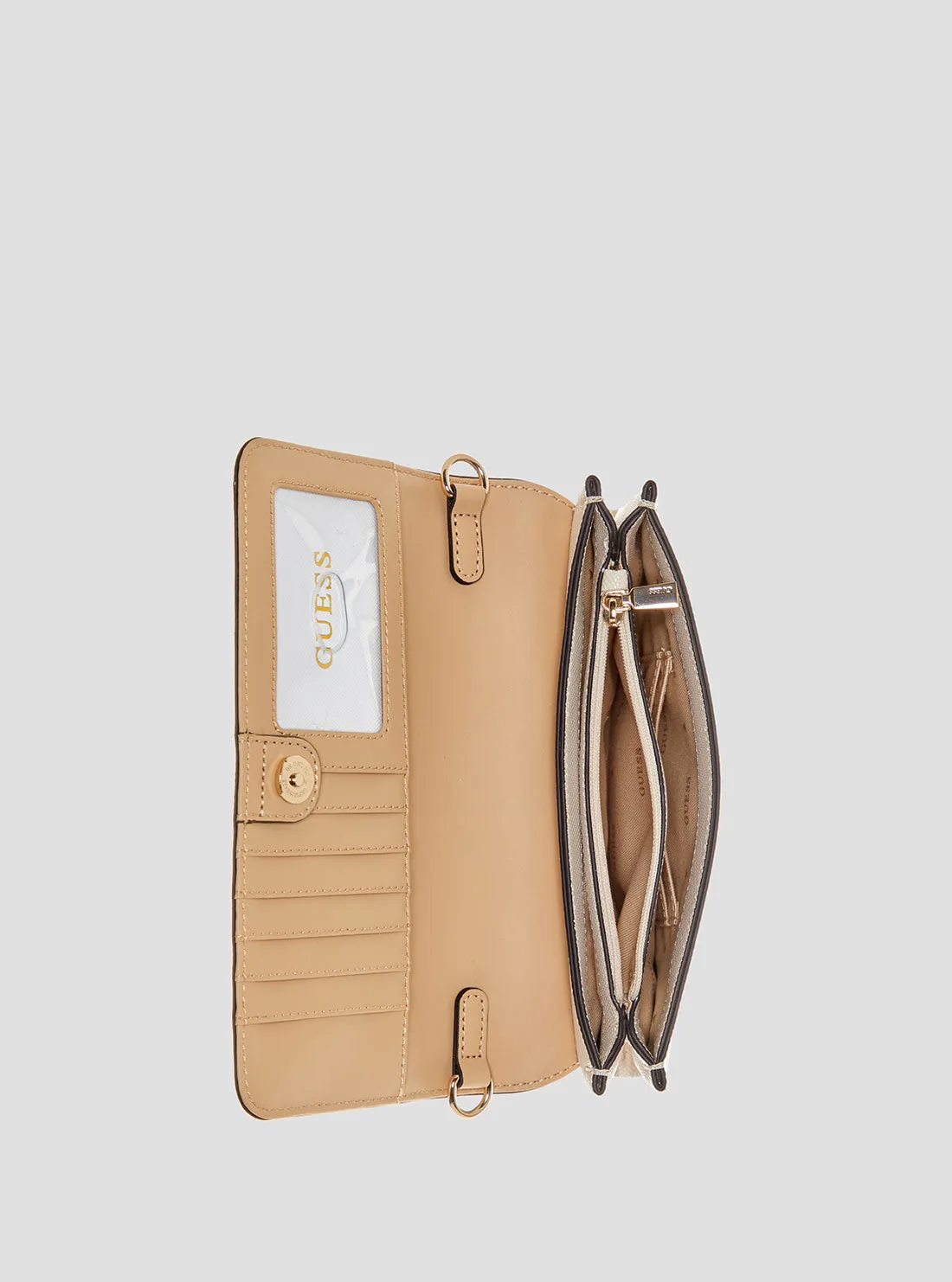 White Noelle Crossbody Organiser Bag Guess