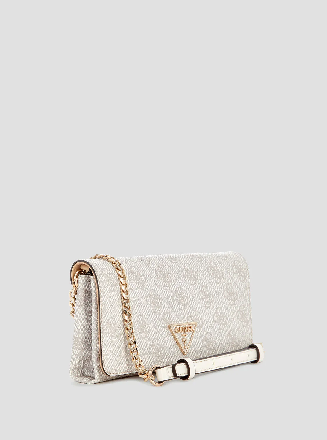 White Noelle Crossbody Organiser Bag Guess