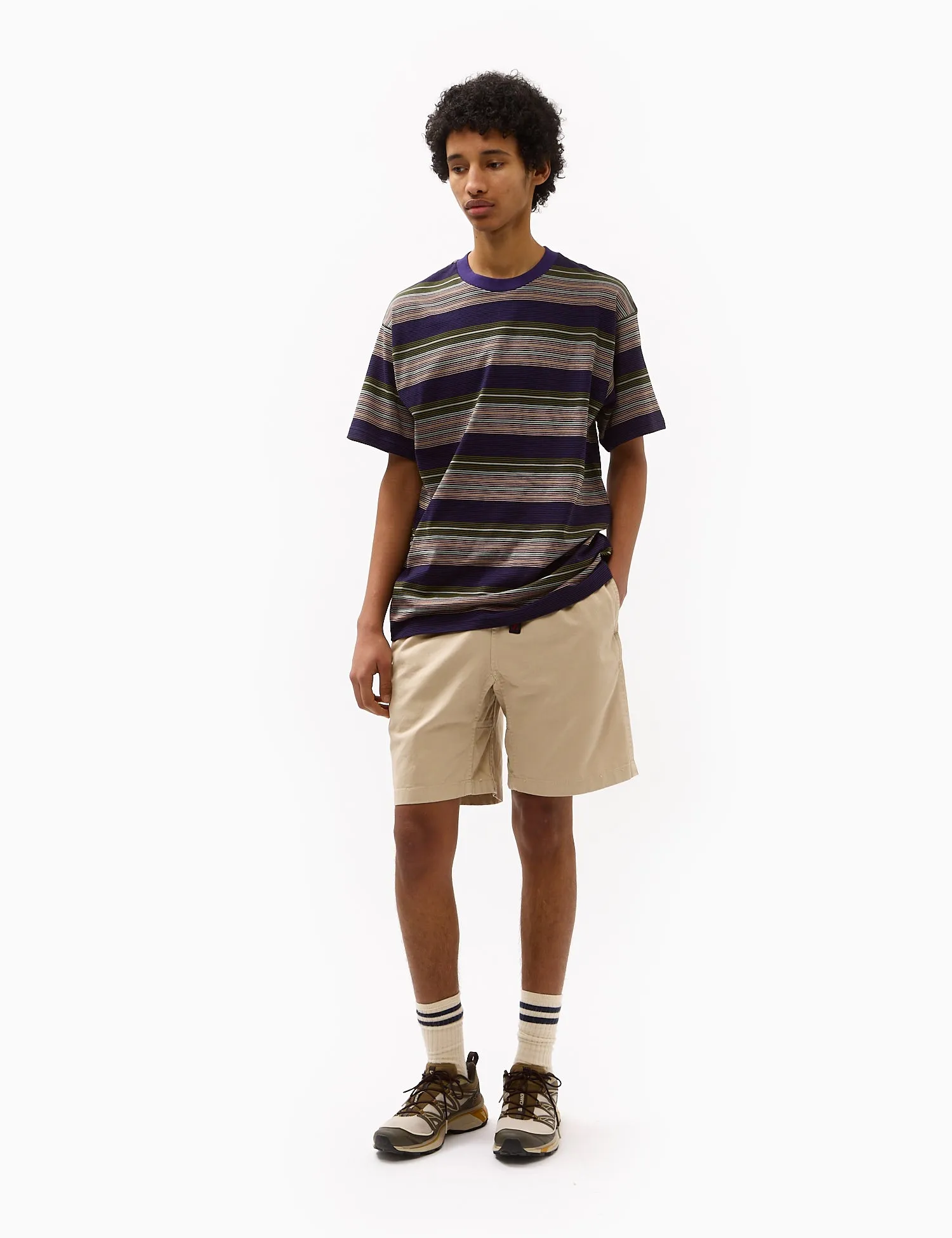 Worth Every Penny Carhartt-WIP Coby Stripe T-Shirt (Loose) - Tyrian Purple  Limited Stock!