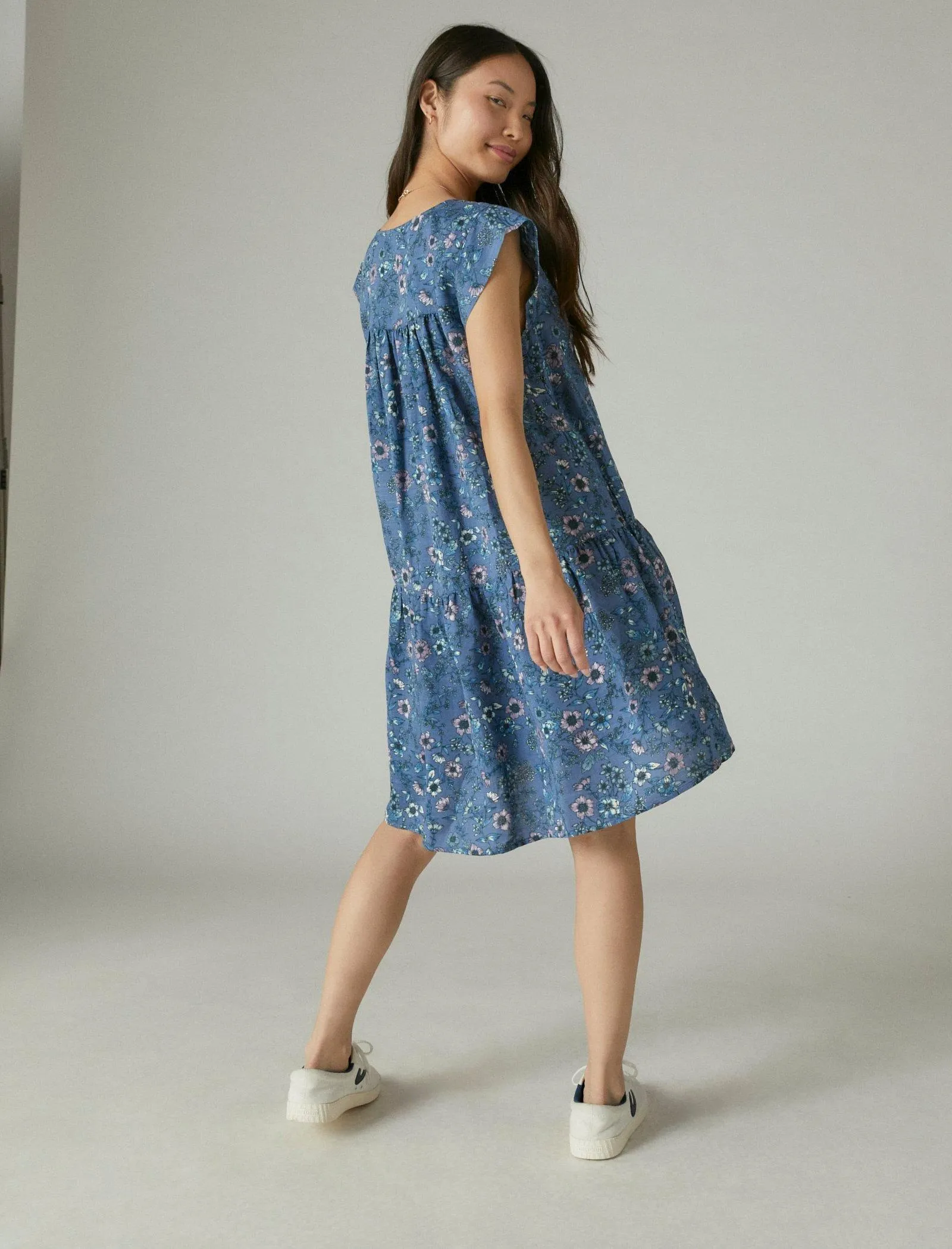 Worth Every Penny Lucky Brand Women's Printed Peasant Mini Dress  Last Few Pieces!