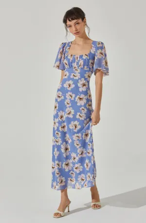 Worth Every Penny Tie Back Flutter Sleeve Midi Dress  Today Only!