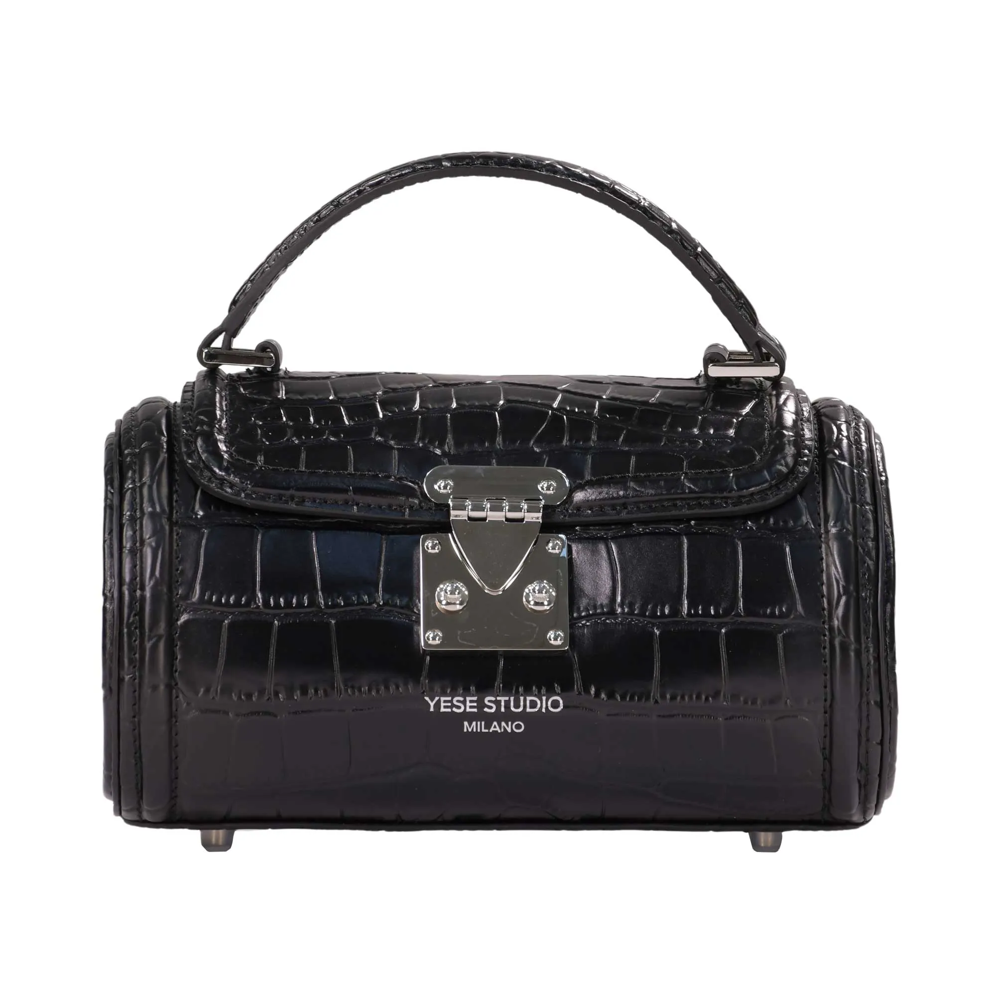 Yese Studio Women's Jennie Black Cocco Long Crossbody Bag, Size: 20cm X 12cm X 12cm