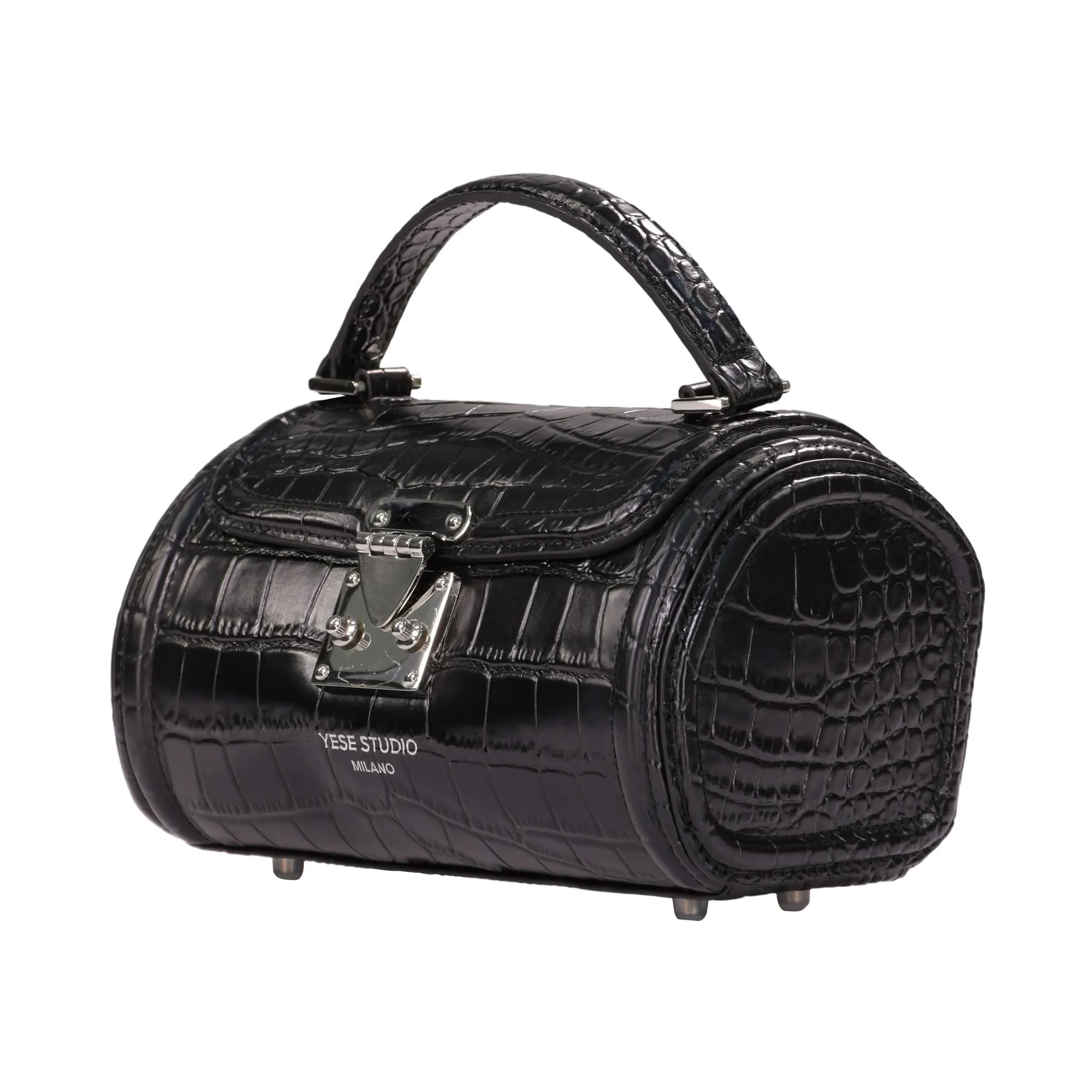 Yese Studio Women's Jennie Black Cocco Long Crossbody Bag, Size: 20cm X 12cm X 12cm